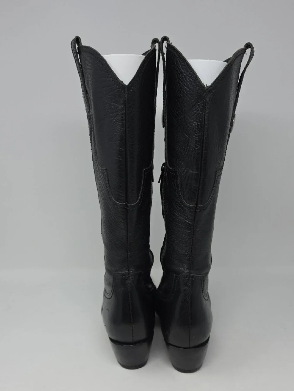 Charlie Horse Sleek Black Western Leather Boots Women's Size 7.5.